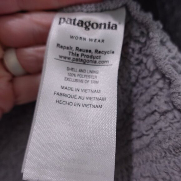 Patagonia Los Gatos 1/4-Zip Fleece Sweater Sz S Gray Slouchy Fit Pullover - Picture 12 of 12